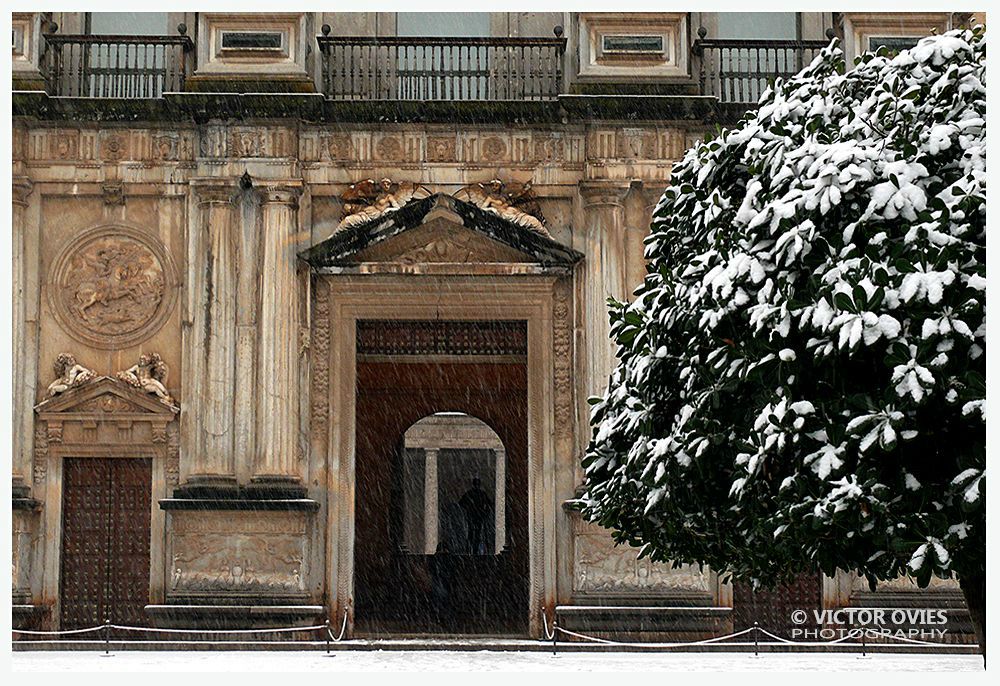 Puerta principal palacio de Carlos V (Enero 2010)